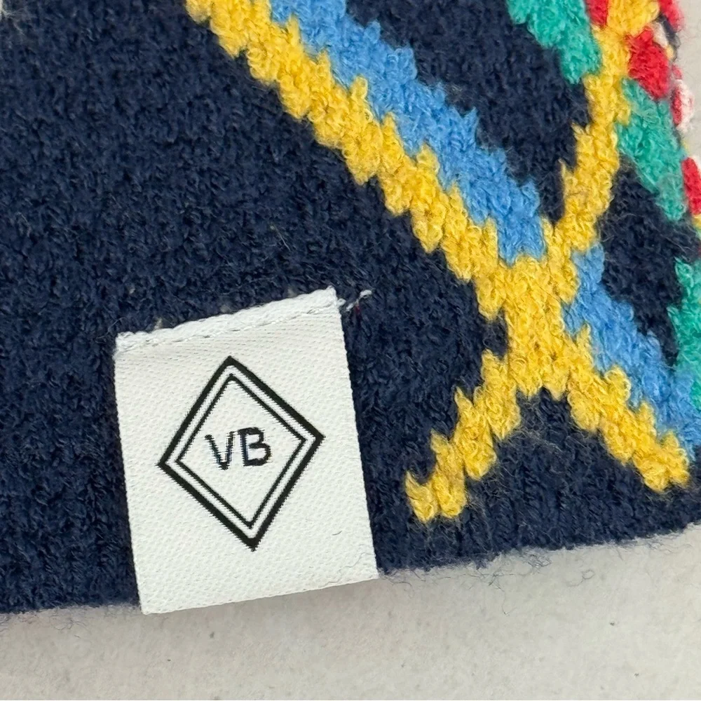Vera Bradley‎ Navy Multi Color Tartan Plaid Knit Scarf